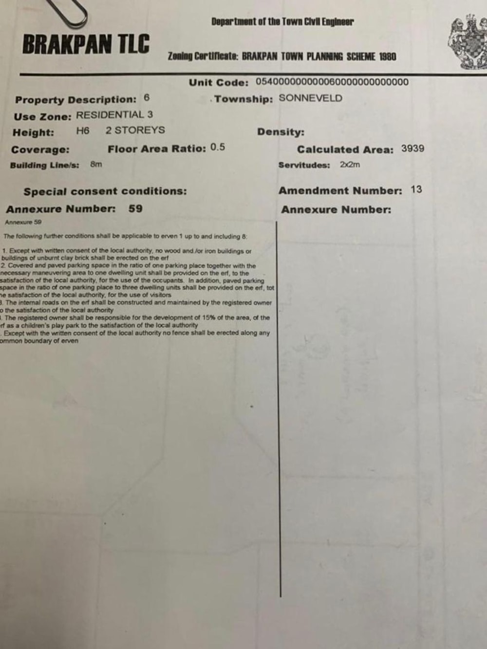 Residential vacant land for sale in Sonneveld - 1BJ1665258