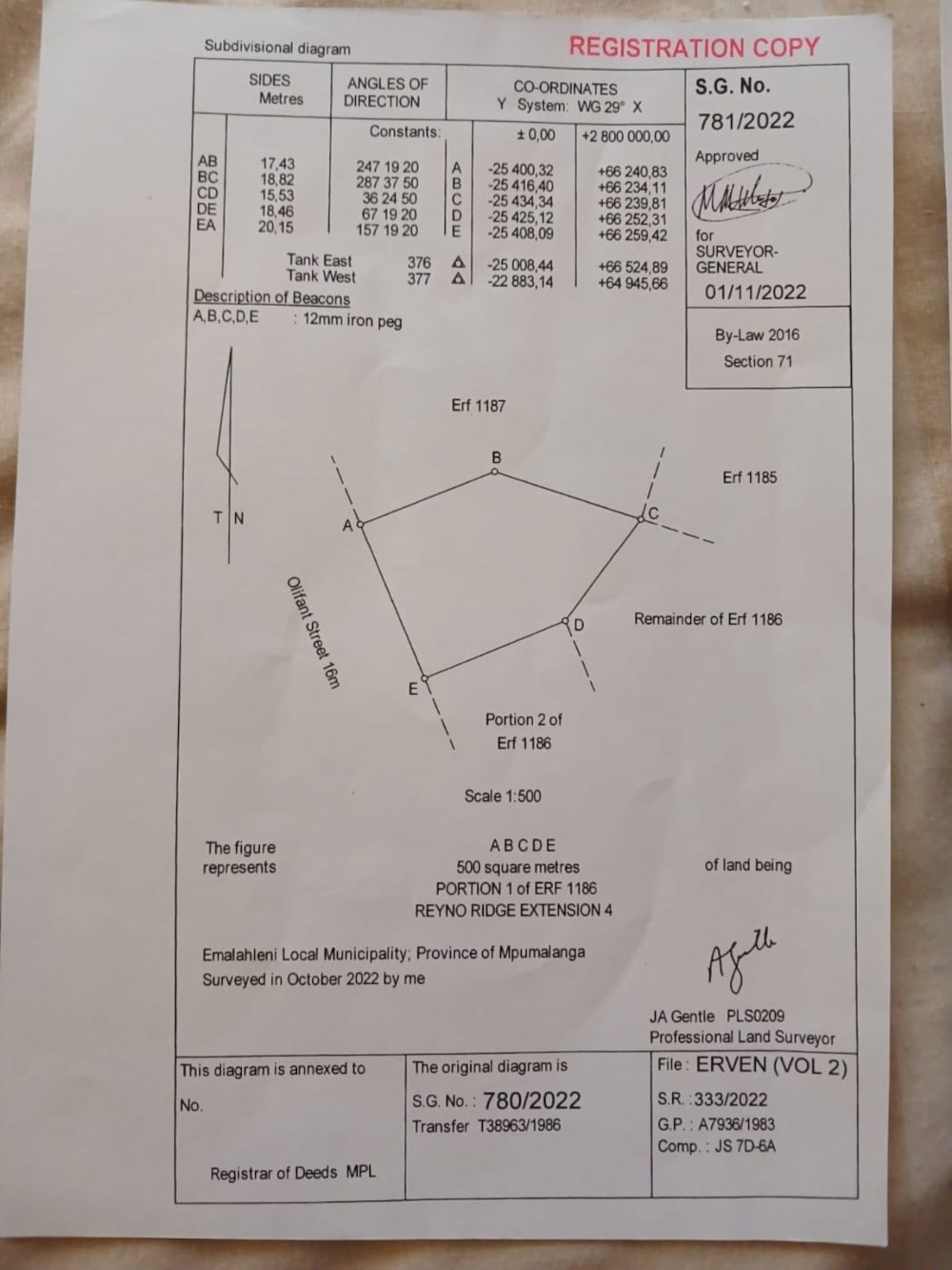 Vacant land for sale in Reyno Ridge - 1WD1671124 Vacant land for sale in Reyno Ridge - 1WD1671124