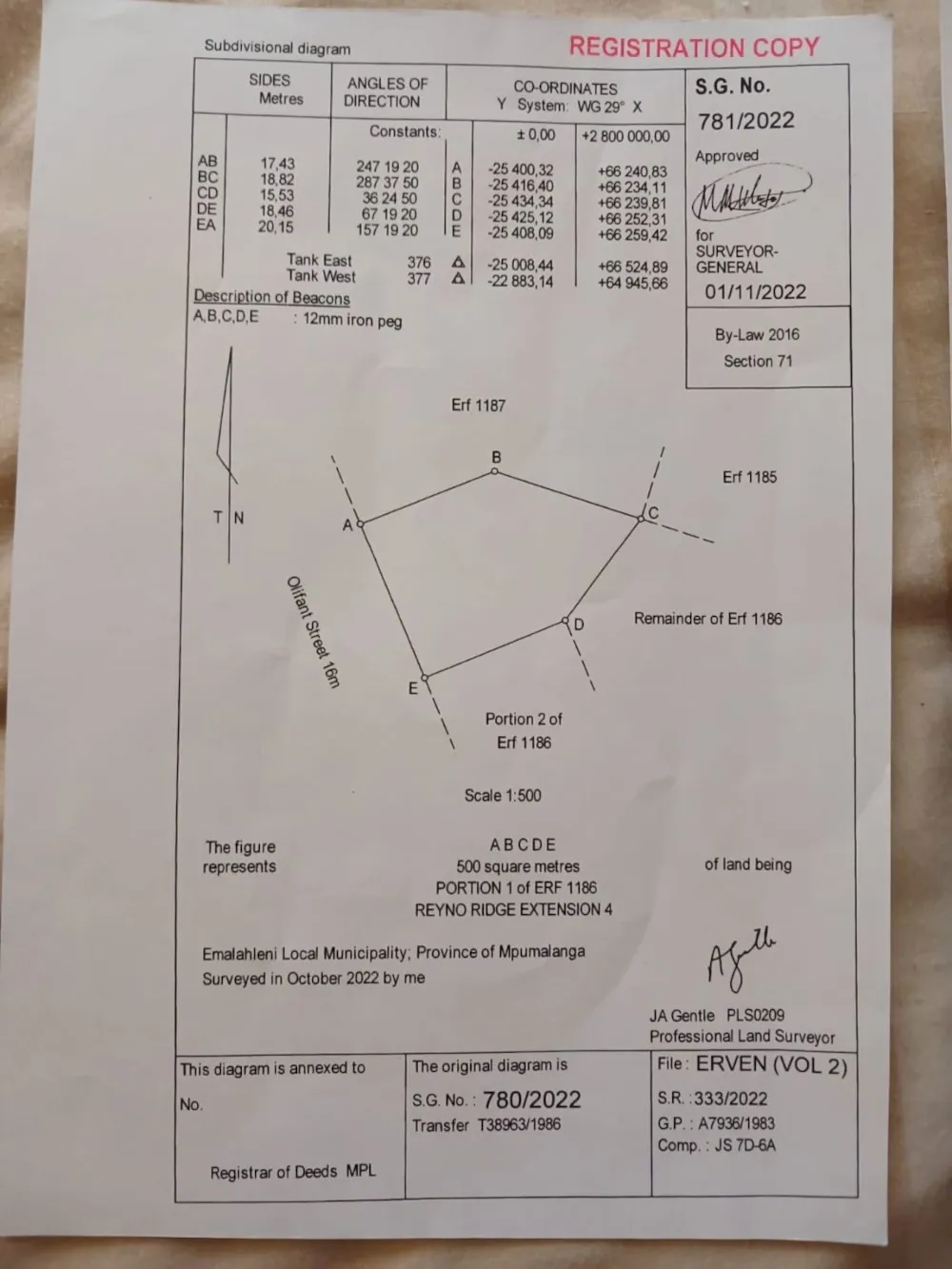 Vacant land for sale in Reyno Ridge - 1WD1671124 Vacant land for sale in Reyno Ridge - 1WD1671124