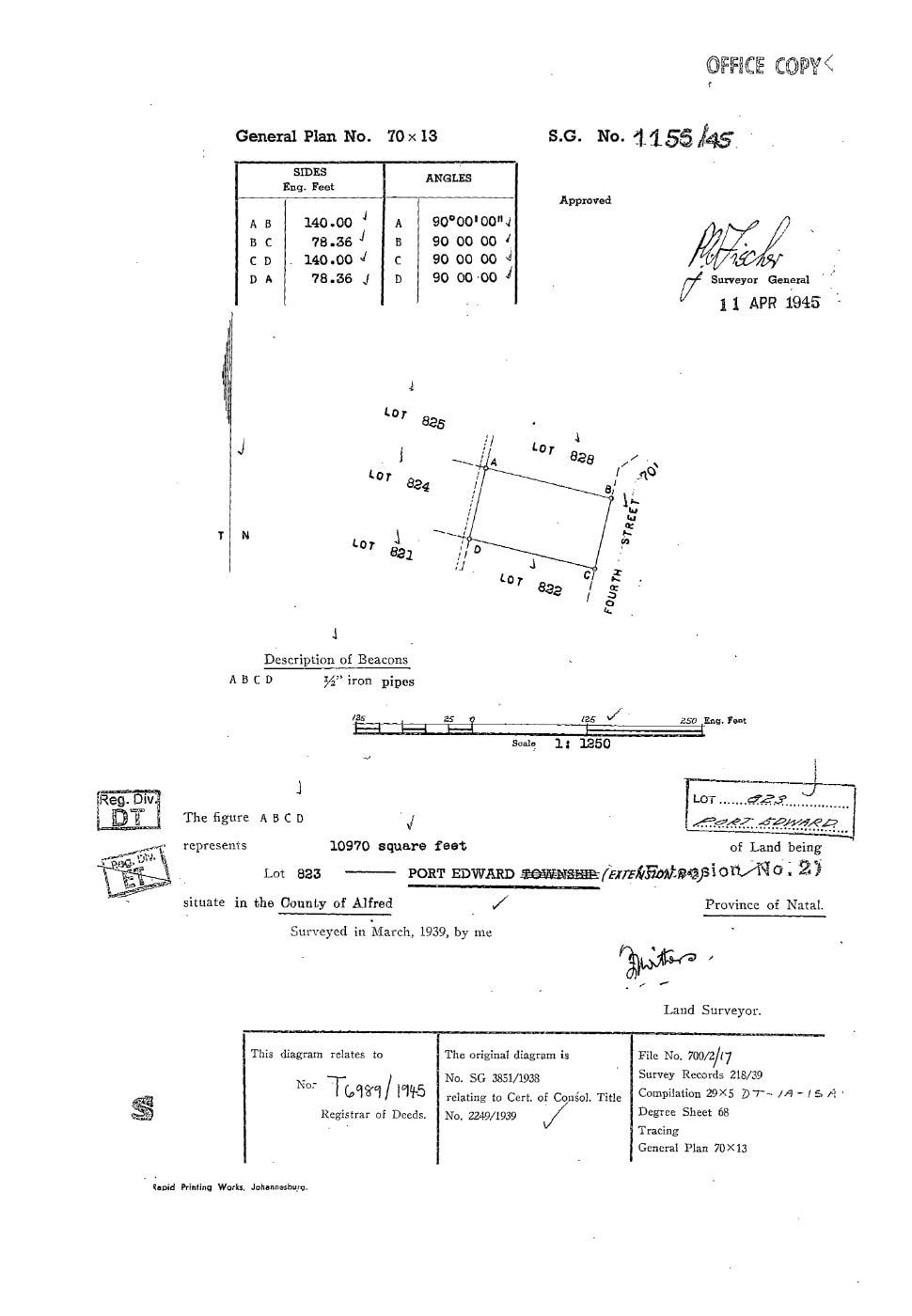 Residential vacant land sold in Port Edward - 1PD1706658