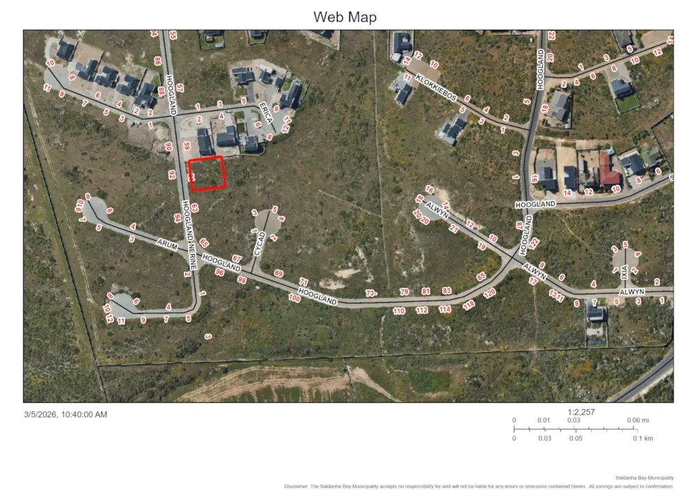 Vacant land for sale in Hoogland, Saldanha Bay - LA1732526 Vacant land for sale in Hoogland, Saldanha Bay - LA1732526