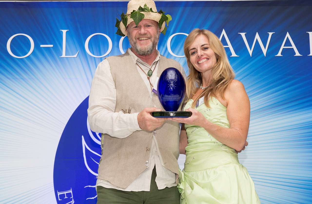 Anthony Stroebel, Head of Real Estate Services Pam Golding Properties with Eco-Logic Angel Award winner, Shannon Hoffman Anthony Stroebel, Head of Real Estate Services Pam Golding Properties with Eco-Logic Angel Award winner, Shannon Hoffman