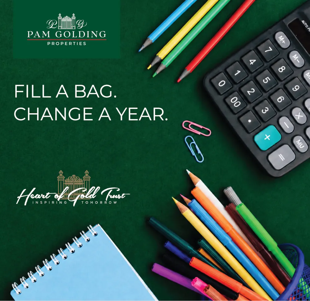 A new school year should begin with possibility, not with a child worrying about whether they have a pen, pencil or an exercise book.
Across Gauteng, there are learners who begin each school year without the basic stationery they need in the classroom. Pam Golding Properties Gauteng Metro is coming together to help change that.
Through our Gauteng... A new school year should begin with possibility, not with a child worrying about whether they have a pen, pencil or an exercise book.
Across Gauteng, there are learners who begin each school year without the basic stationery they need in the classroom. Pam Golding Properties Gauteng Metro is coming together to help change that.
Through our Gauteng...