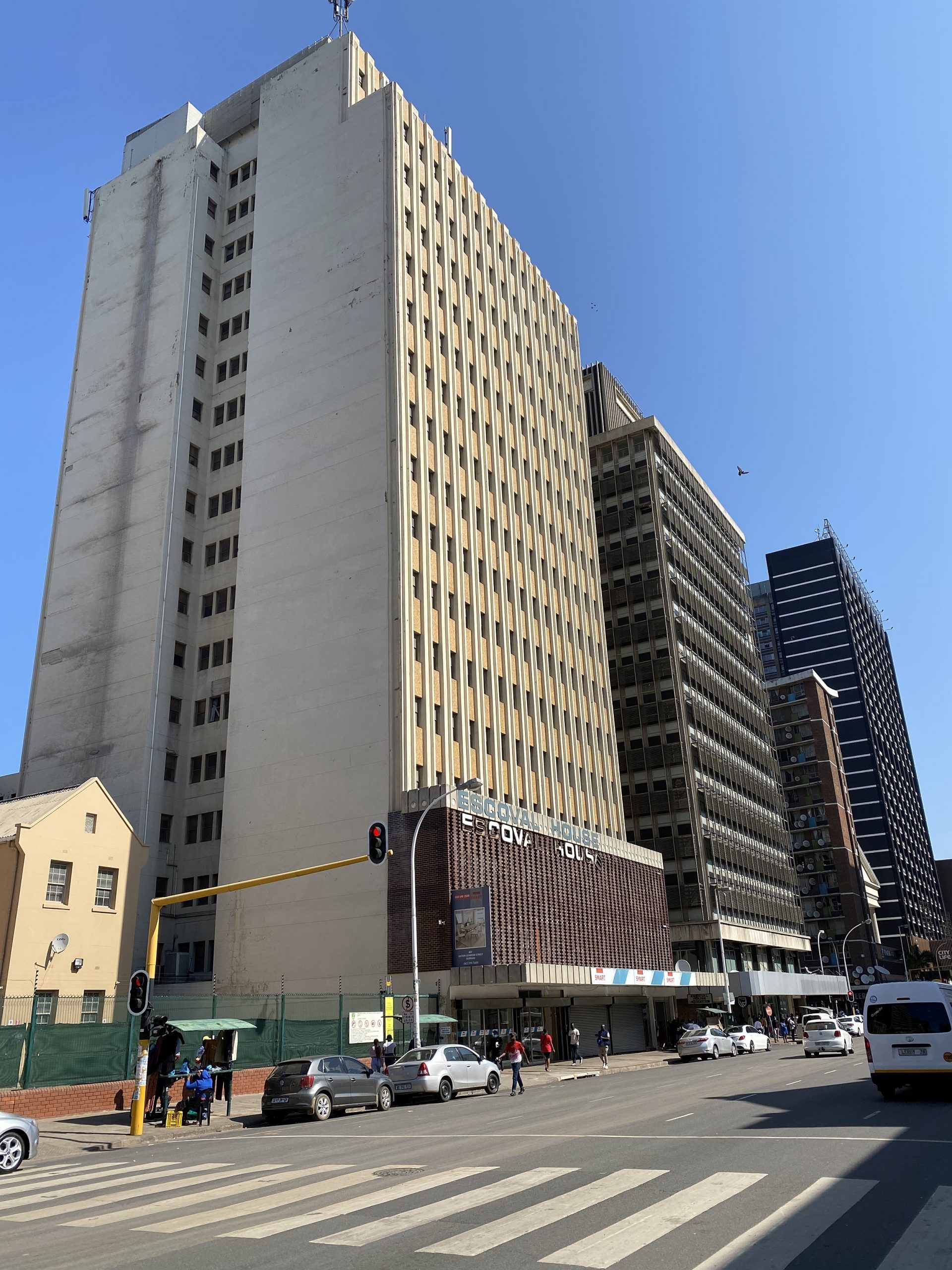 View of the 19-storey Escoval House in Durban, which is ideal for conversion to student accommodation. View of the 19-storey Escoval House in Durban, which is ideal for conversion to student accommodation.