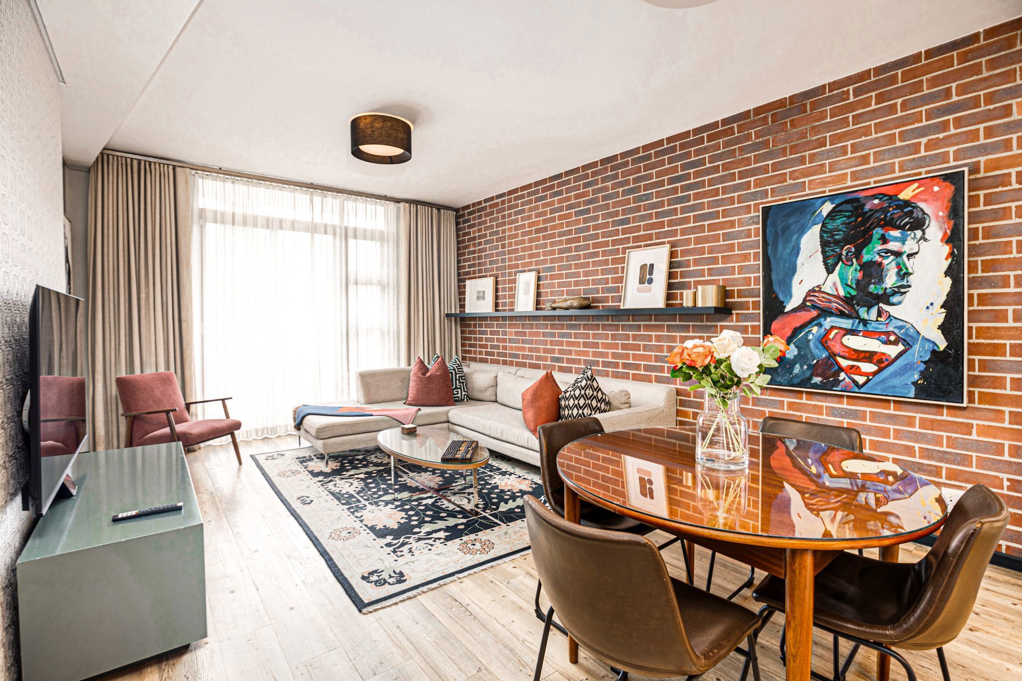 Just sold by Pam Golding Properties for R2 million, this stylish two-bedroom, two-bathroom open-plan apartment in Rosebank, Johannesburg, includes an alfresco balcony, work-from-home station, solar and water storage solutions, two secure underground parking bays, and an appealing communal courtyard. 