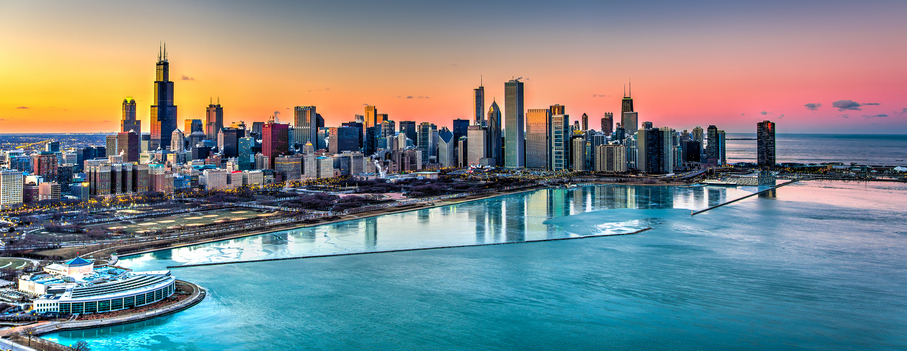 The City of Chicago in Illinois, which is among the largest cities in the USA. The City of Chicago in Illinois, which is among the largest cities in the USA.