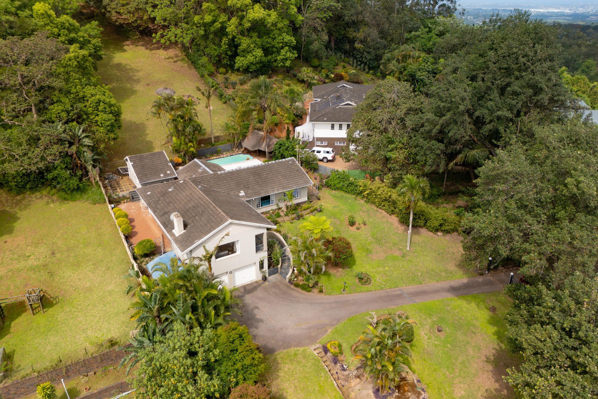 Well situated in Dawncliffe, a stone’s throw from Cygnet Pre-Primary and Westville Girls High School, this well maintained, four-bedroom family home features expansive windows, covered patio, swimming pool, staff accommodation, double lock-up garage, a spacious, well-maintained garden and good security features. It is priced at R2.595 million through Pam Golding Properties. 