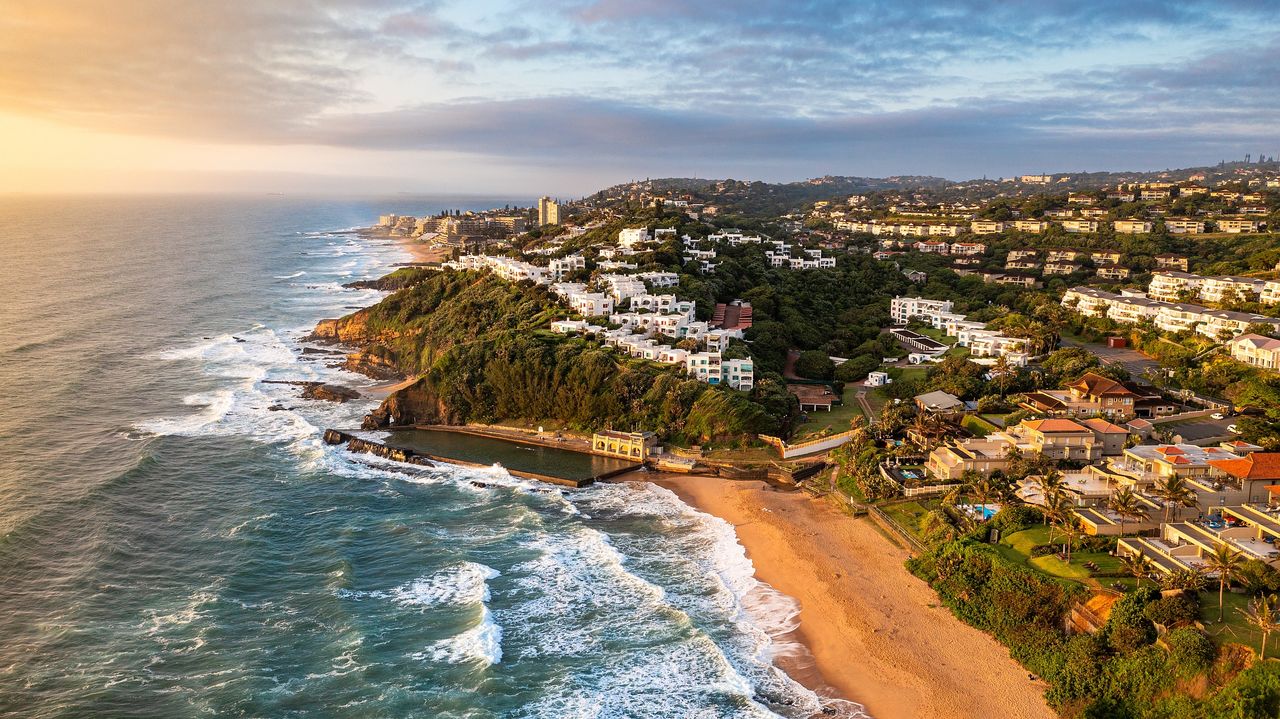Aerial view of Ballito – Thompson’s Bay, photograph provided by Pam Golding Properties Aerial view of Ballito – Thompson’s Bay, photograph provided by Pam Golding Properties
