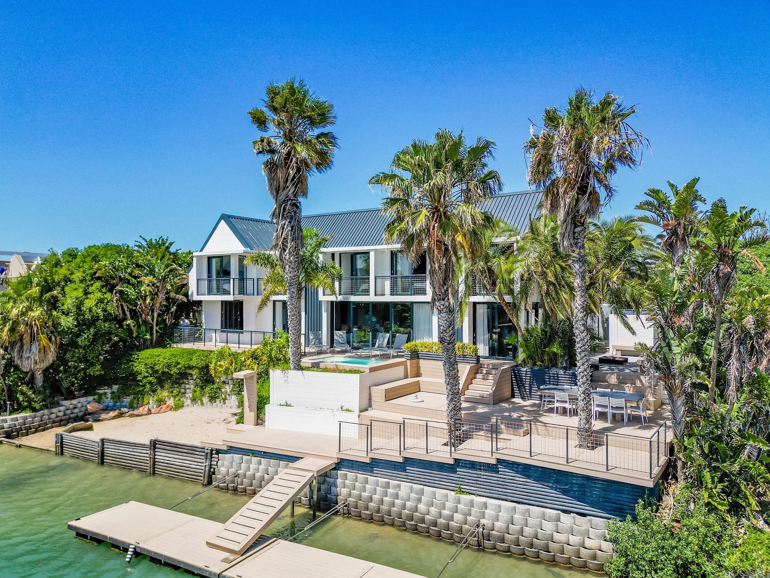 Situated in a prime location on the canals in St Francis Bay, this luxury eight-bedroom home with a spacious open-plan layout is marketed by Pam Golding Properties at R19.995 million. Situated in a prime location on the canals in St Francis Bay, this luxury eight-bedroom home with a spacious open-plan layout is marketed by Pam Golding Properties at R19.995 million.