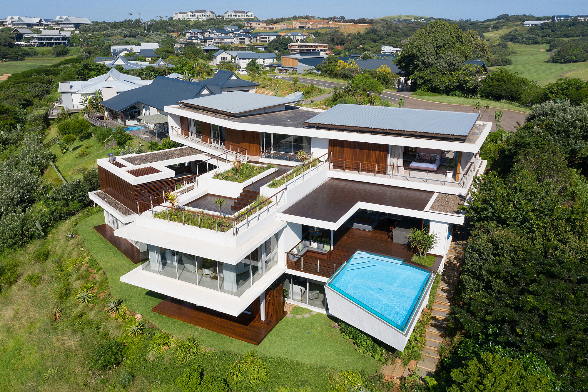 Simbithi Eco-Estate R27.95m: Exclusively marketed by Pam Golding Properties at R27.95 million, this exceptional four-bedroom home in Simbithi Eco-Estate has sweeping views over the greens and dam. Simbithi Eco-Estate R27.95m: Exclusively marketed by Pam Golding Properties at R27.95 million, this exceptional four-bedroom home in Simbithi Eco-Estate has sweeping views over the greens and dam.