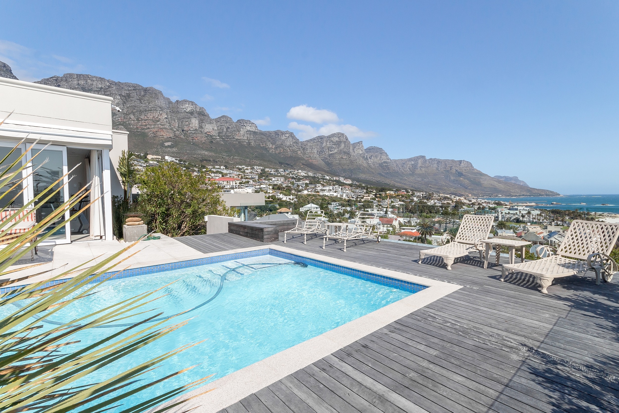 This four-bedroom house in Camps Bay is to rent from R15 000 per day or R120 000 per month on a long-term let through Pam Golding Properties This four-bedroom house in Camps Bay is to rent from R15 000 per day or R120 000 per month on a long-term let through Pam Golding Properties